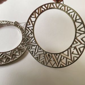 Big hoop dangle earrings
